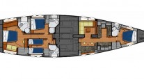 Sail Yacht AIYANA -  Layout